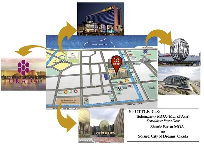 1br Solemare Aseana Moa Okada Ayala Bay Mall Cod Paranaque W/wifi * Manila